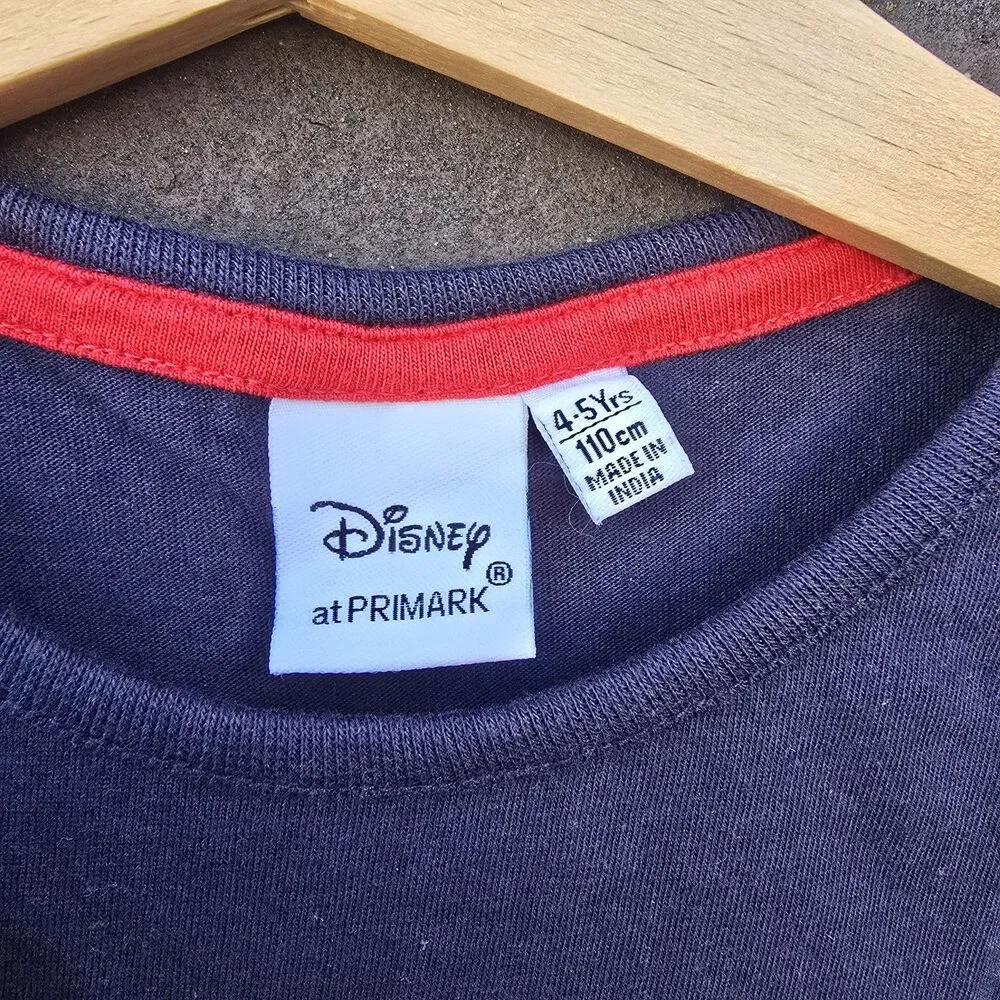 Minnie Mouse Long Sleeve Navy Shirt Girls Size 4-5 Disney At Primark